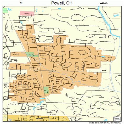 Powell Ohio Street Map 3964486