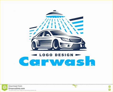 Car Wash Logo Template Free Of Car Wash Logo Design with Shower Icon ...