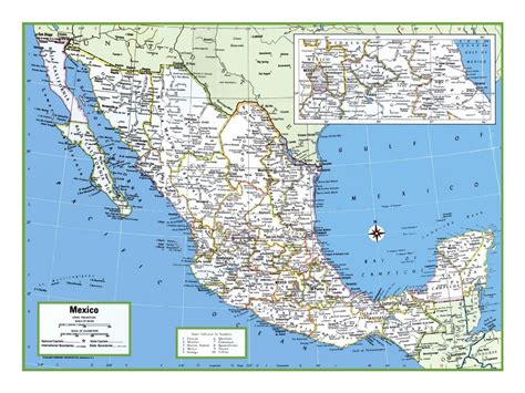 Large detailed political and administrative map of Mexico | Mexico ...