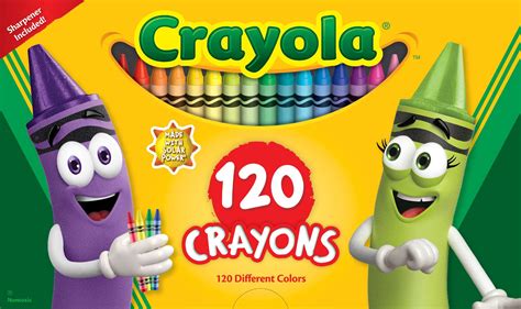 Bulk Crayola Crayon Mega Box, 120 Different Colors, Bonus Sharpener