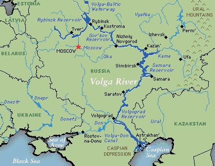 Volga River - Topography Map