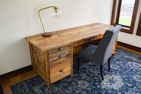 Reclaimed Wood Office Desk | Four Corner Furniture | Bozeman MT