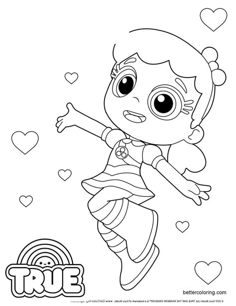 True and the Rainbow Kingdom Coloring Pages Clip Art - Free Printable ...