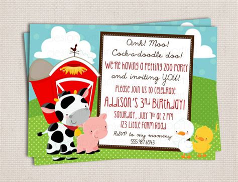 Petting Zoo Birthday Party Invitations | Dolanpedia