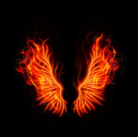 Fire burning wings 5901648 Vector Art at Vecteezy