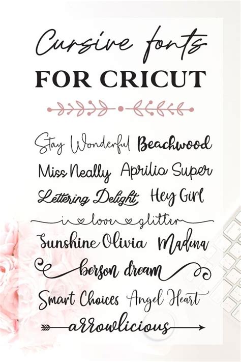 13 Best Cursive Fonts for Cricut DIY Projects