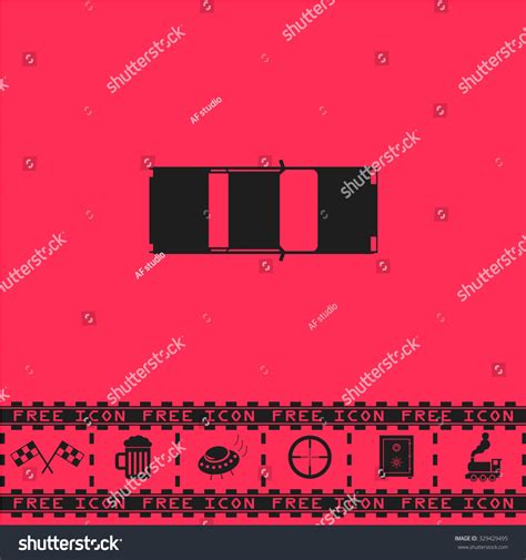 Car Top View Black Flat Vector Stock Vector (Royalty Free) 329429495 ...