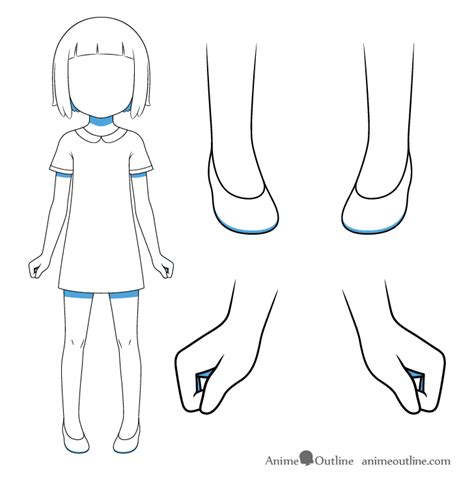 How to Draw an Anime Little Girl (Entire Body) - AnimeOutline