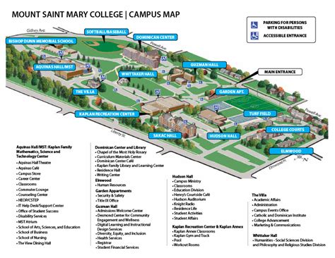 Campus Map & Directions | Mount Saint Mary College