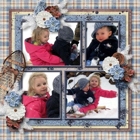 Snowy Day | Winter scrapbook layouts, Christmas scrapbook layouts ...