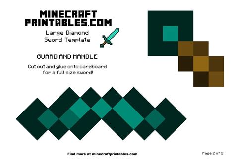 9+Free Minecraft Papercraft Sword - Merolrepudio