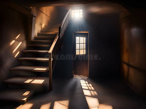 Empty Dark Room Interior, 3d Rendering, Ai Generated Stock Illustration ...