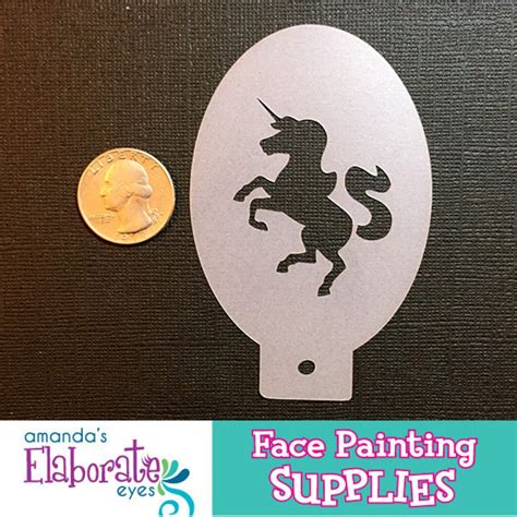 UNICORN BODY Face Painting Stencil mini - Etsy