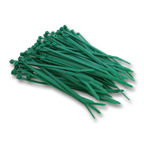 Cable Ties, 100pk - Green, 200 x 4.8mm | Duwell