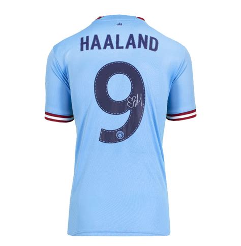 Buy Erling Haaland Signed 2022-23 Manchester City Home Jersey!