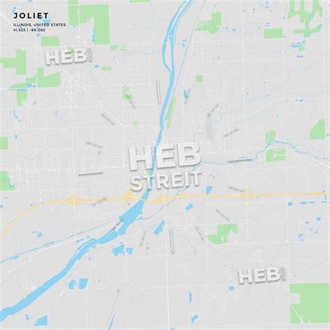 Printable street map of Joliet, Illinois - HEBSTREITS Sketches | Street ...