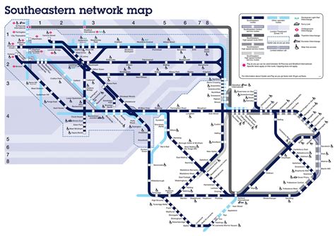 Southeastern train map - Southeastern rail map (England)