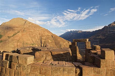 Peru, Pisac, Inca ruins. - Stock Photo - Dissolve