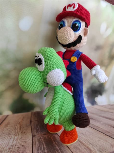 Mario and Yoshi English Pattern Crochet double Pattern - Etsy