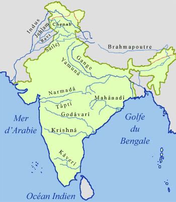 Rivers map of India - Maps of India