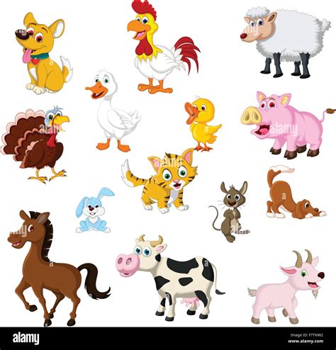 farm animal cartoon collection Stock Vector Image & Art - Alamy