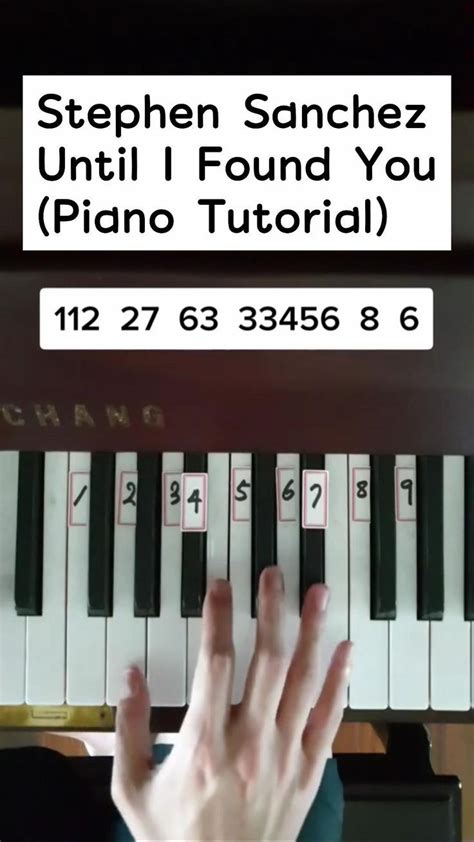 Stephen Sanchez - Until I Found You (Piano Tutorial) in 2022 | Piano ...