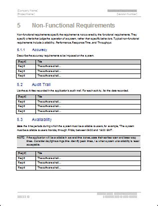 SRS Templates • My Software Templates