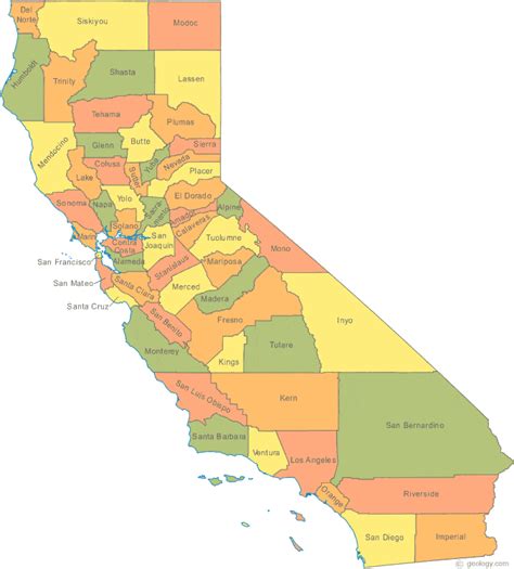 California Map Of State - Sammy Coraline