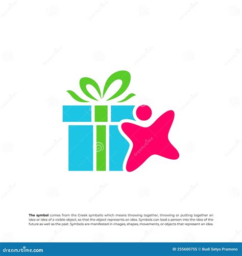 Child Gift Logo Design Template. People Gift Logo Concept Vector Stock ...