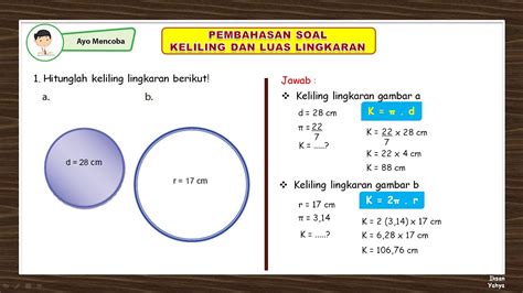 Rumus Dan Contoh Soal Luas Dan Keliling Lingkaran | Hot Sex Picture