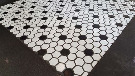 1 Inch White and Black Glazed Porcelain Hexagon Mosaic Tiles – Rocky ...