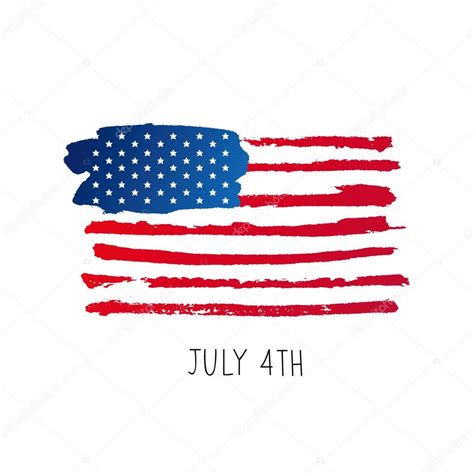 American flag. 4th of July. Stock Vector Image by ©chekat #109256908