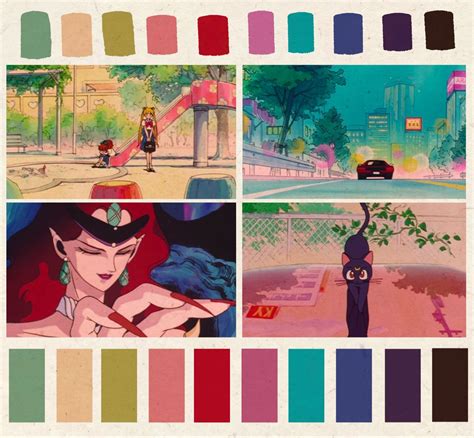 Sailor Moon Season 1 (1992) - Color Palette | Color palette challenge ...