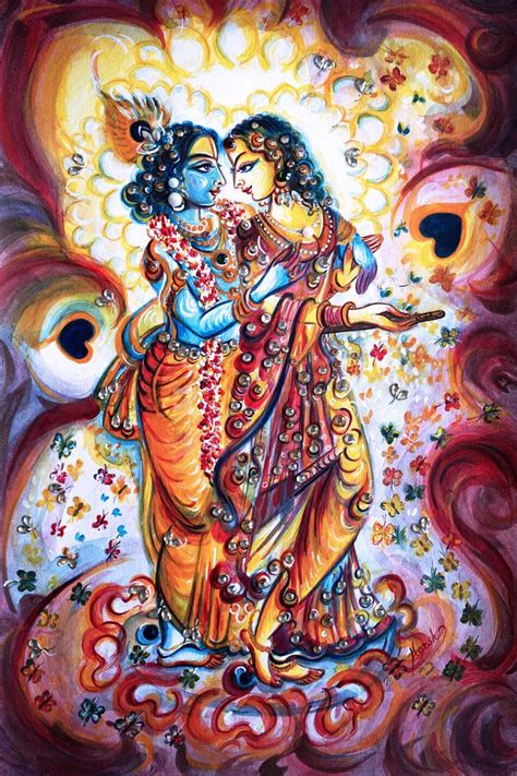 Radhe Krishna - Love moments Painting by Harsh Malik | Saatchi Art