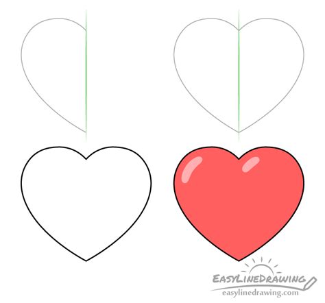 How to Draw a Heart Step by Step - EasyLineDrawing