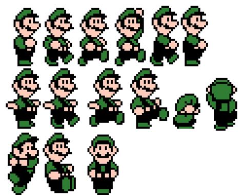 Pixilart - Luigi (Big) Sprites(SMB3) by Nintendo-Fan