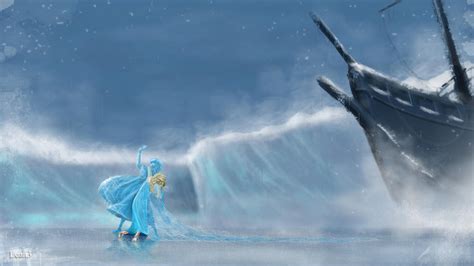 Anna saves Elsa by VioletL3 on DeviantArt