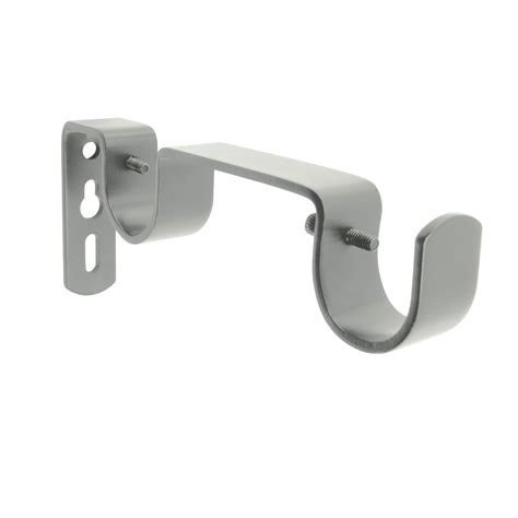 Allen Roth Nickel Steel Double Curtain Rod Bracket In The Brackets ...