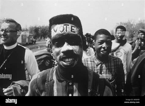 Selma Alabama 1965 The Selma March Vote written across the forehead ...