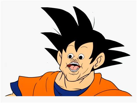 He Came Through His Mouth - Goku Meme Face Png, Transparent Png - kindpng