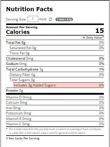 Lifesaver Wintergreen Mints Nutrition Facts | Blog Dandk