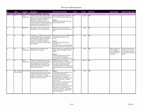 Excel Process Workflow Template - Riset