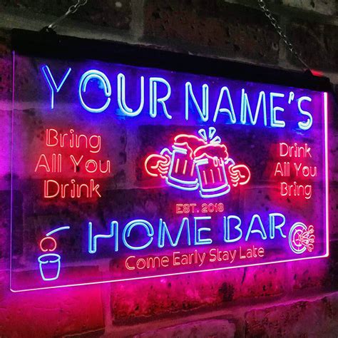 Personalized neon man cave signs