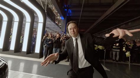 Elon Musk Drone Dance Behind the Scenes at Teslas Delivery Event 2022 ...