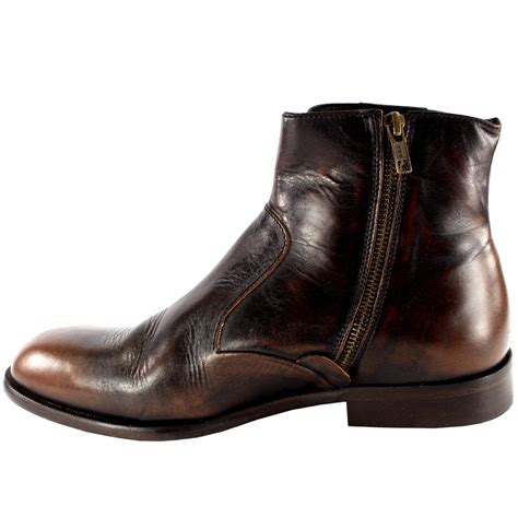 Mens H By Hudson Haxton Smart Side Zip Leather Chelsea Ankle Boots New ...