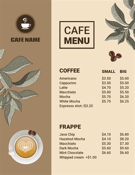 Cafe Menu Design Ideas & Examples