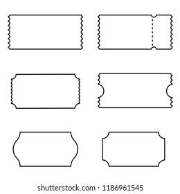 Blank Coupon Outline Set Clipart Image Stock Vector (Royalty Free ...