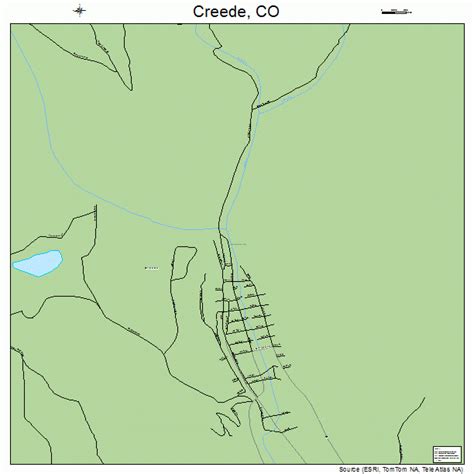 Creede Colorado Street Map 0817980