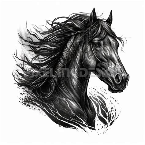 Black Horse Tattoo Design Download High Resolution Digital Art PNG ...