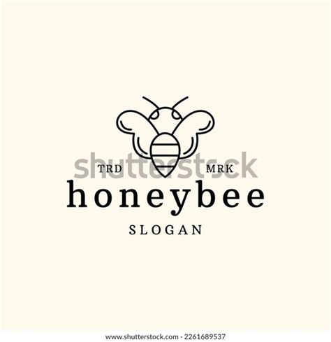 Honey Bee Logo Luxury Black Colour Stock Vector (Royalty Free ...